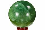 Polished Green Fluorite Sphere - Madagascar #106295-1